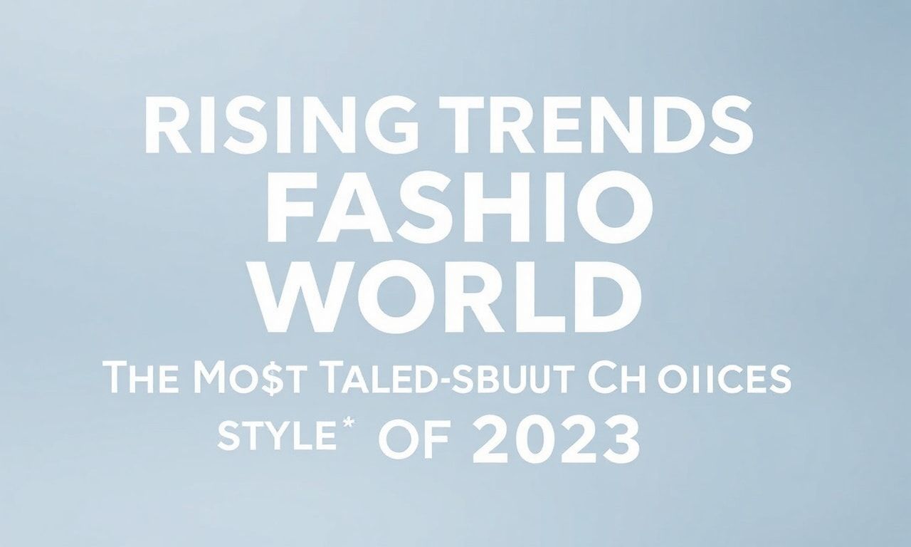Moda Dünyasında Yükselen Trendler: 2023'in En Çok Konuşulan Stil Tercihleri
