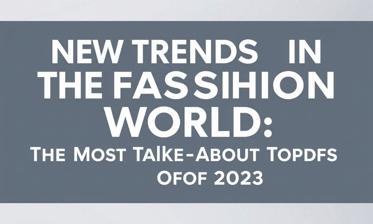 Moda Dünyasında Yeni TRENDLER: 2023'in En Çok Konuştuğu Konular