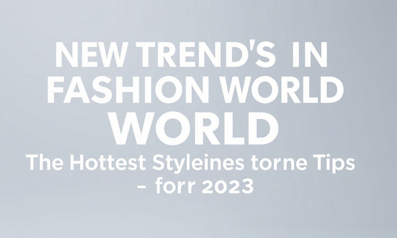 Moda Dünyasında Yeni Trendler: 2023'ün En Çıkış Yapan Stil ve İpuçları
