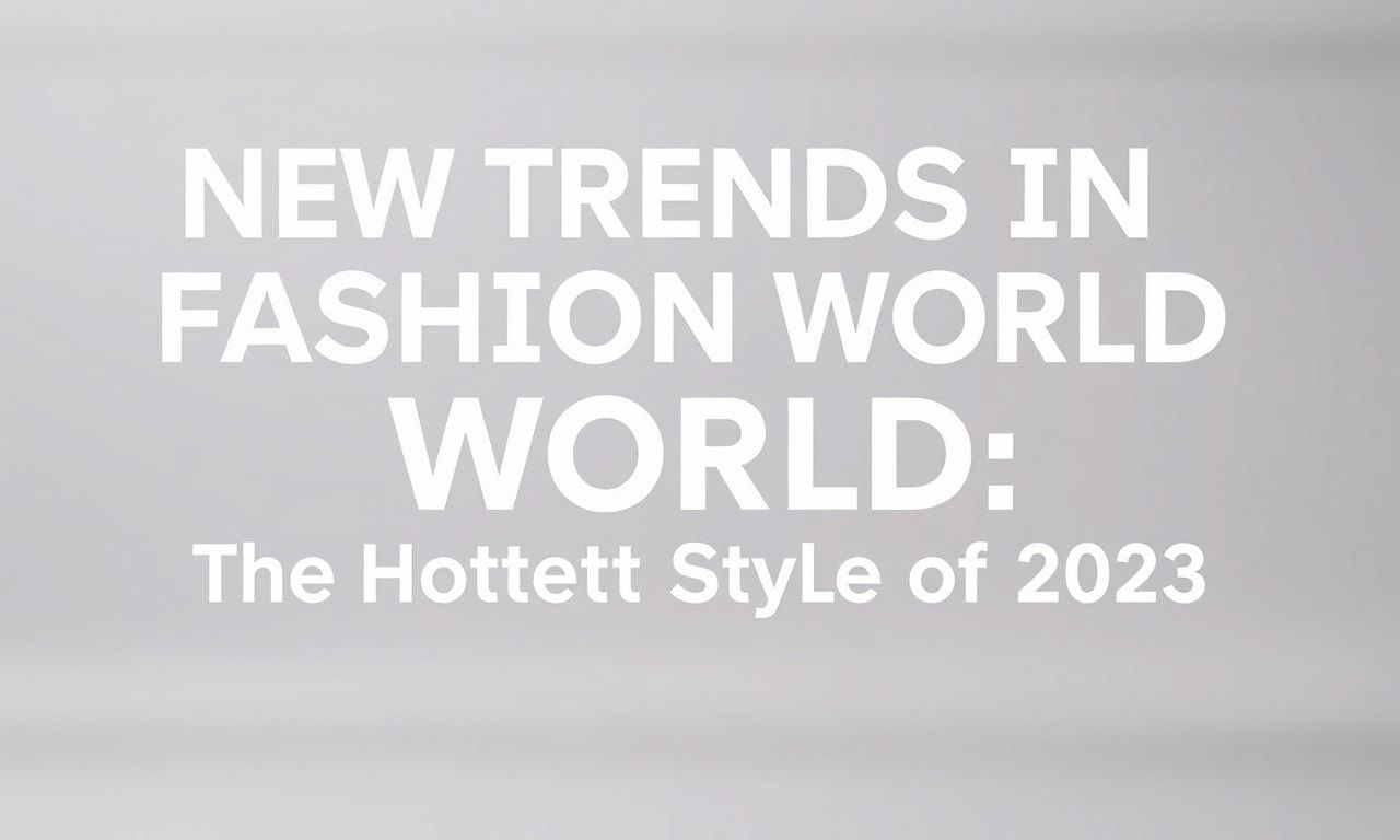 Moda Dünyasında Yeni Trendler: 2023'ün En Çıkış Yapan Stilleri