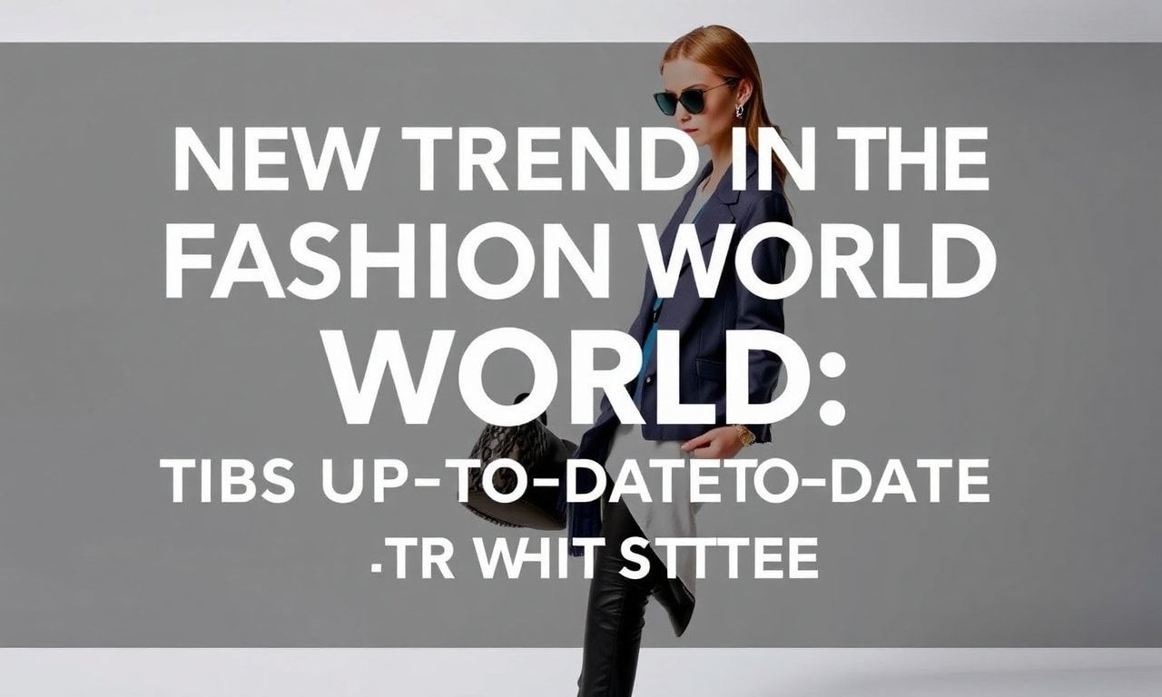 Moda Dünyasında Yeni Trendler: Stilde Güncel Kalmak İçin İpuçları